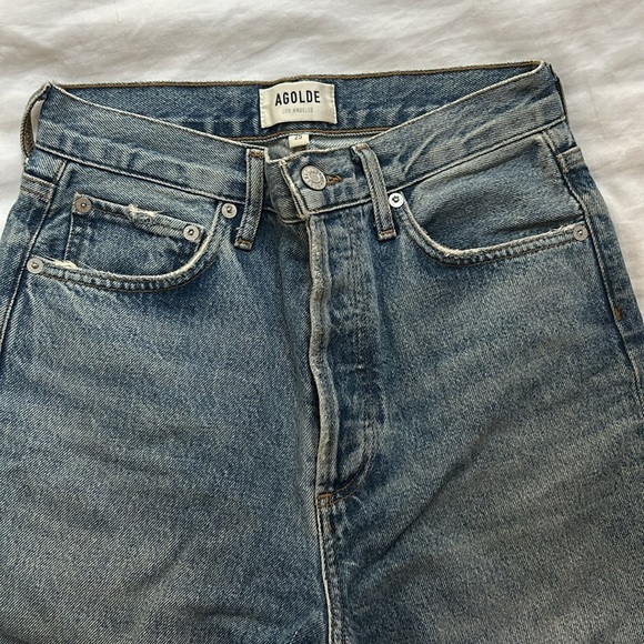 Agolde | 90's Pinch Waist High Rise Straight Jeans in Navigate | Size 25 - Picture 4 of 7